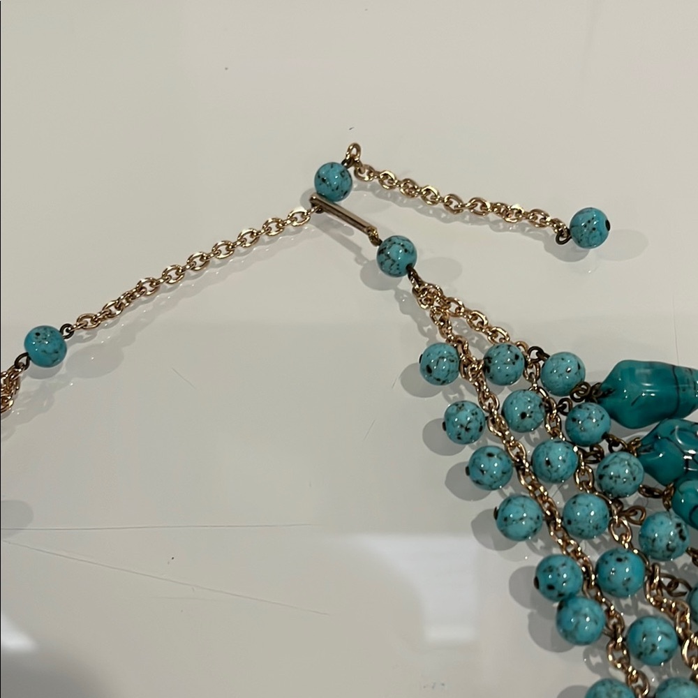 Elegant Turquoise Beaded Necklace - Picture 5 of 5